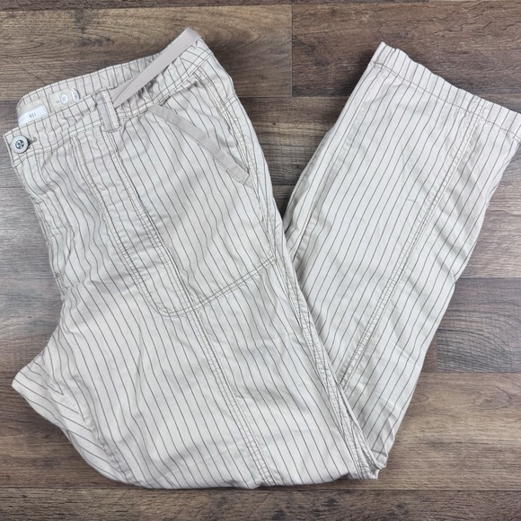 Hei Hei Pants - Anthropologie HEI HEI Women Beachwalk Trouser Pants Size 32 Cream Striped Casual